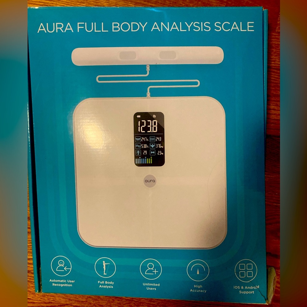 aura full body analysis scale. smart scale retails $180-$360